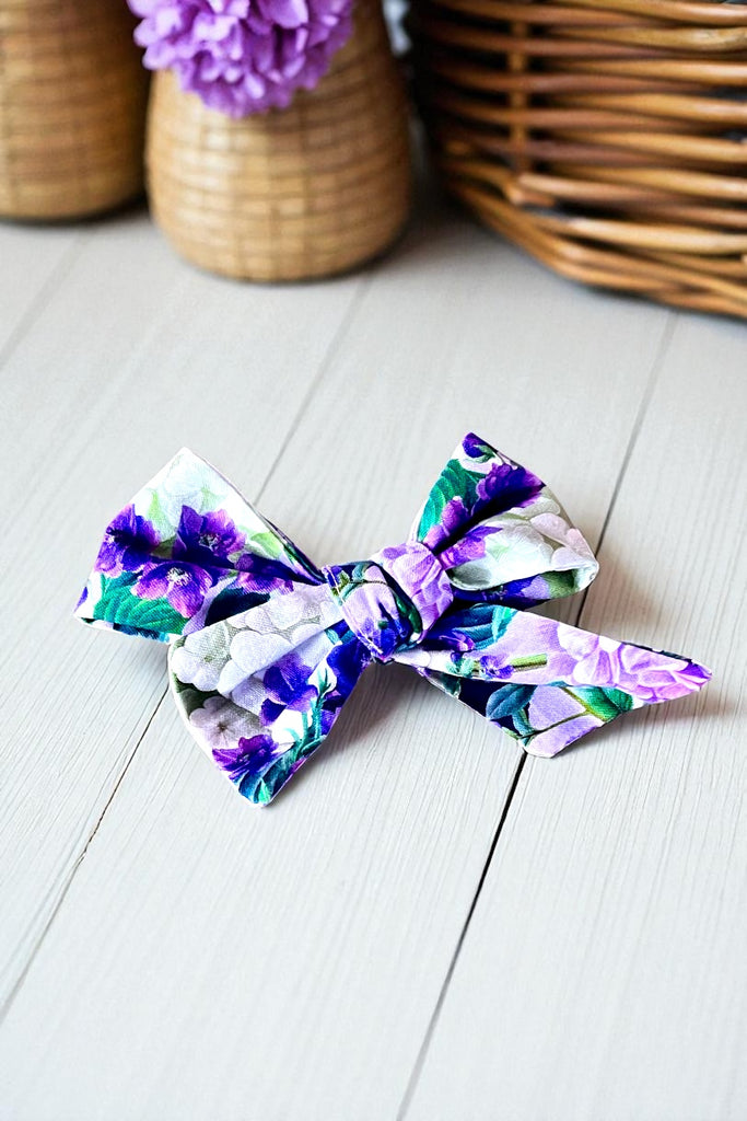 For Anne-Marie | Bow Clip | Hydrangeas in Purple