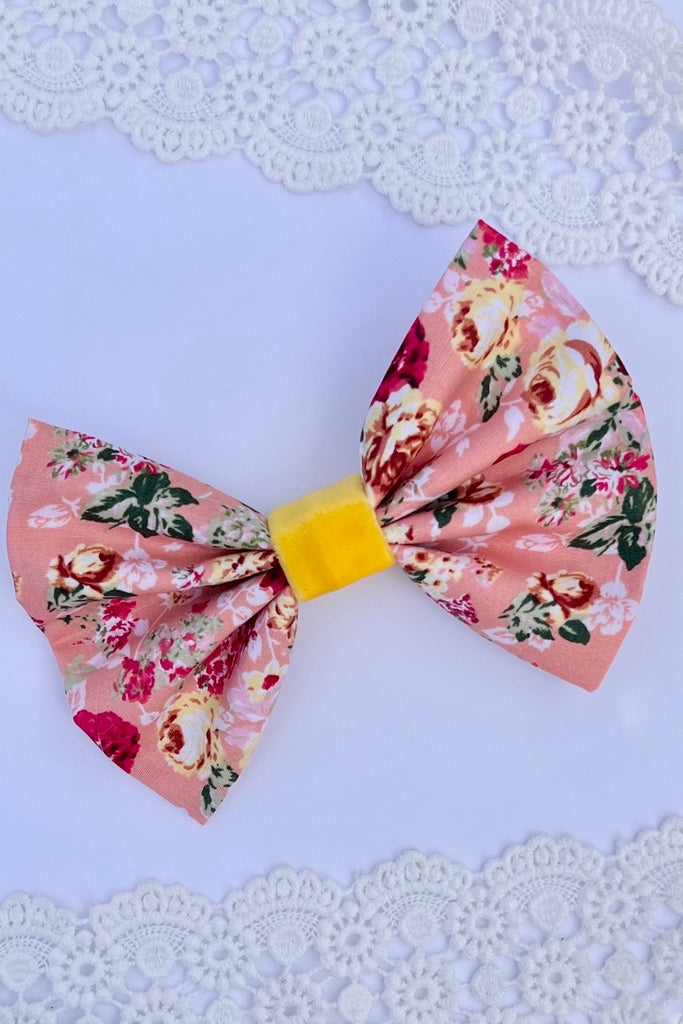Large Pinch Bow | Heavenly Peach