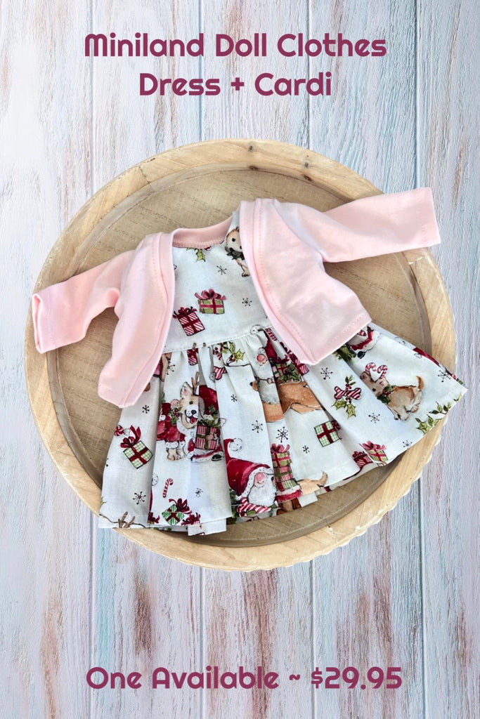 For Donna ~ Miniland Doll Clothing Set ~ Dress & Cardi