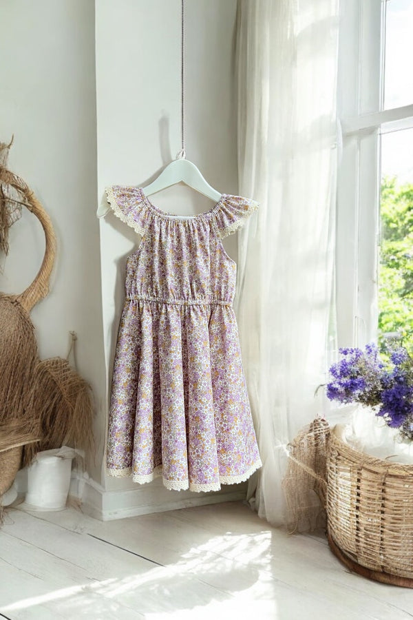 High Waisted Twirling Dress | Misty Hollow in Lavender