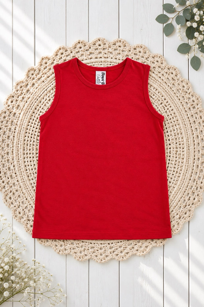 Custom Order For Anne-Marie | Bamboo Tank Top ~ Sz 8 | Red