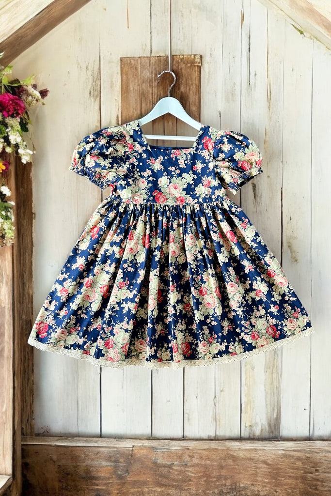 Babydoll Dress | ‘Florence’ (navy) | OOAK ~ Sz 8