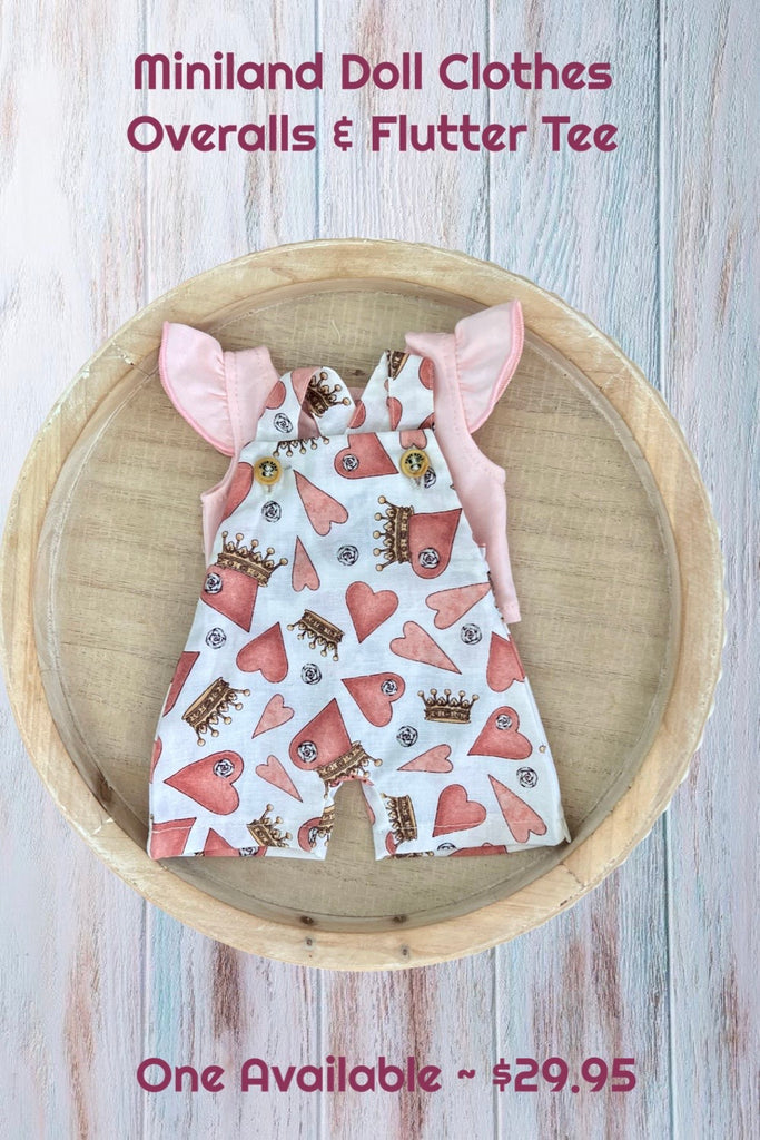 For Bess | Miniland Doll Clothes ~ Overall & Tee Set