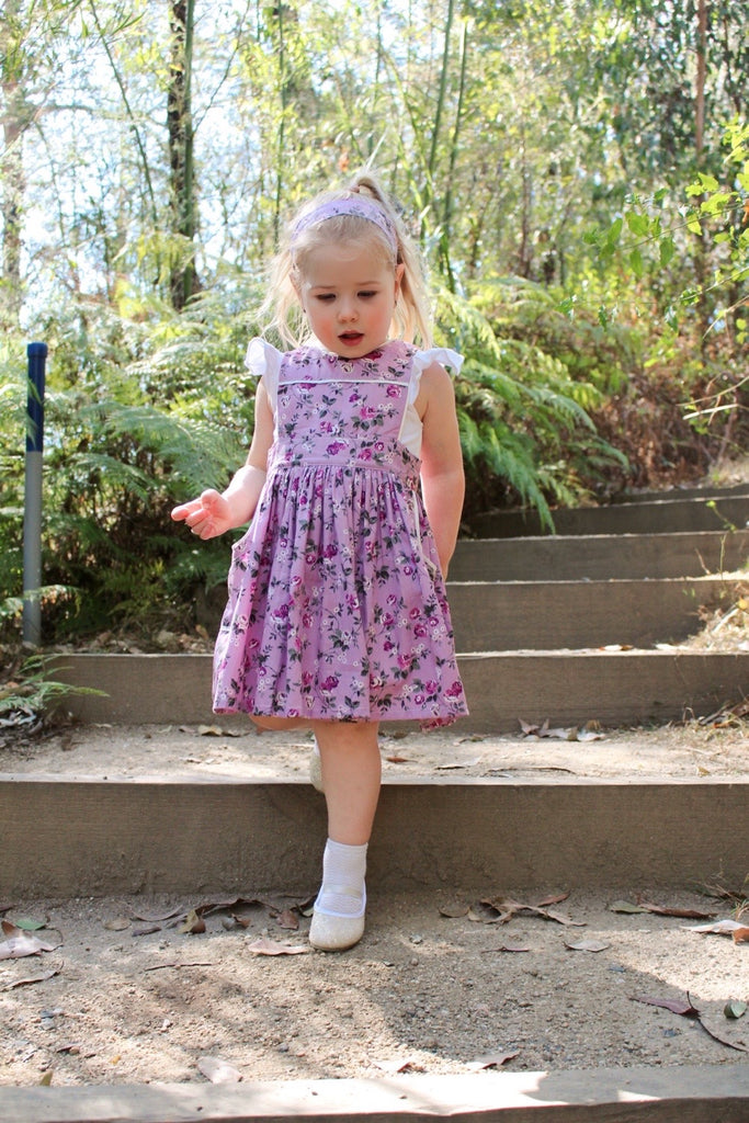 Pocket Pinafore Dress | Anna in Pink Lavender