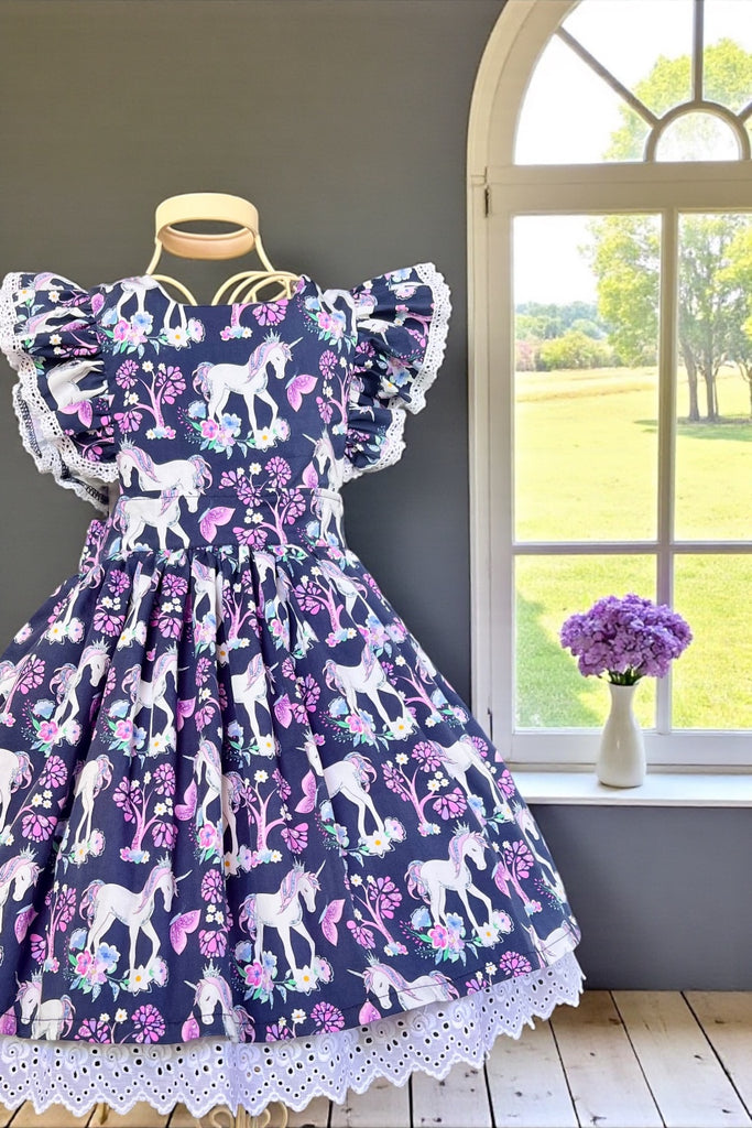 Charlotte Emma Dress 
‘Twilight Unicorns’
OOAK ~ Sz 6