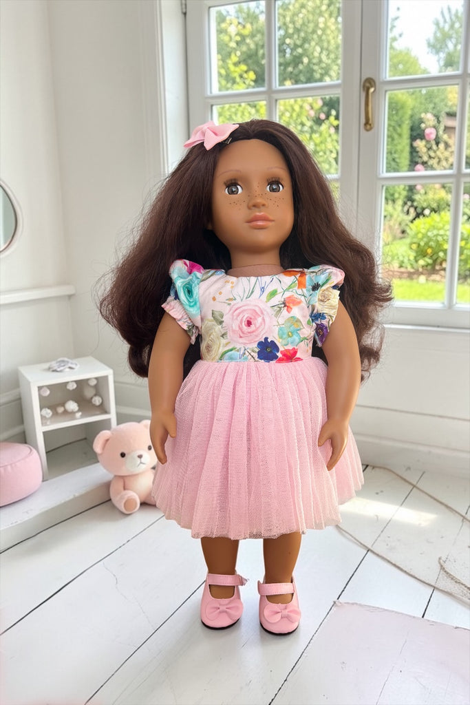 For Bess | Dolly Tulle Dress + Free Shoes & Hair Clip
For Our Generation Doll