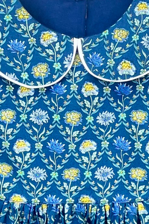 Rose Bay Dress
‘Kew Trellis’ in Navy
From the Summer House Collection 
By Liberty of London | Sz 10 & 12 Only