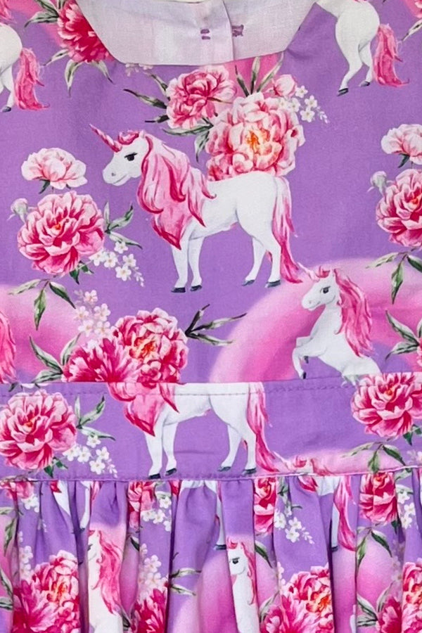 Avalon Dress
‘Prancing Unicorns in Lavender’
OOAK ~ Sz 8