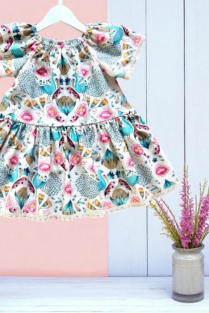 Vintage Seaside Dress
‘Regal Peacocks’