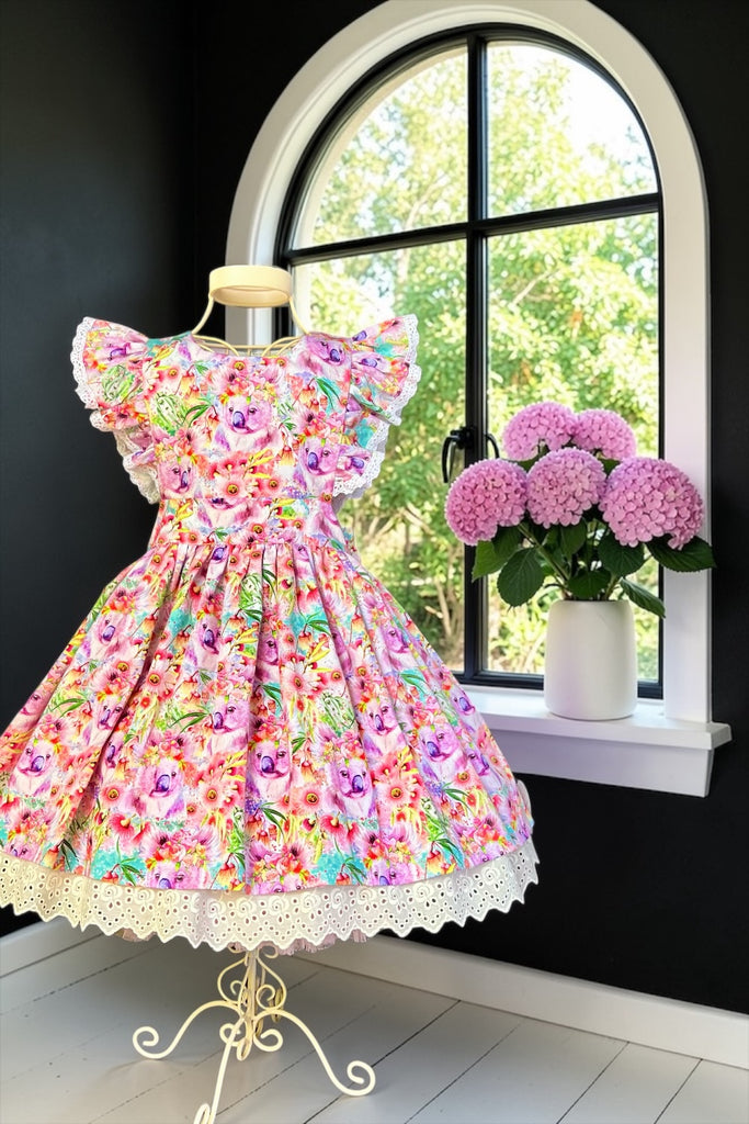 Charlotte Emma Dress
‘Koala Blossom Dreaming’
OOAK ~ Sz 5