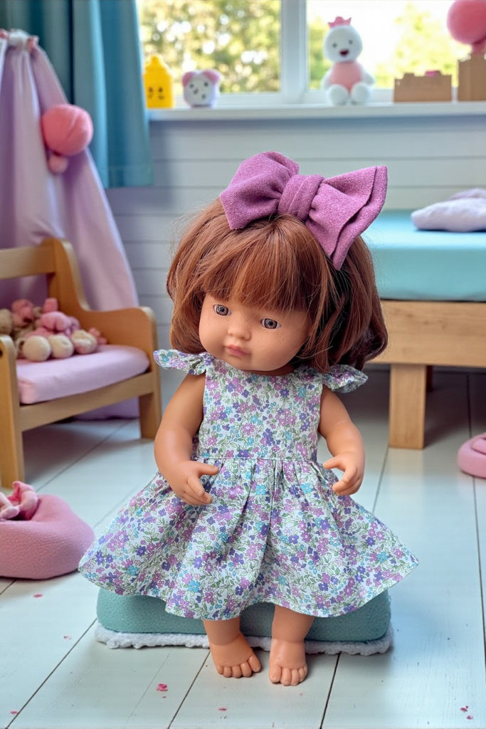 Miniland Doll Tea Party Dress - June in Orchid