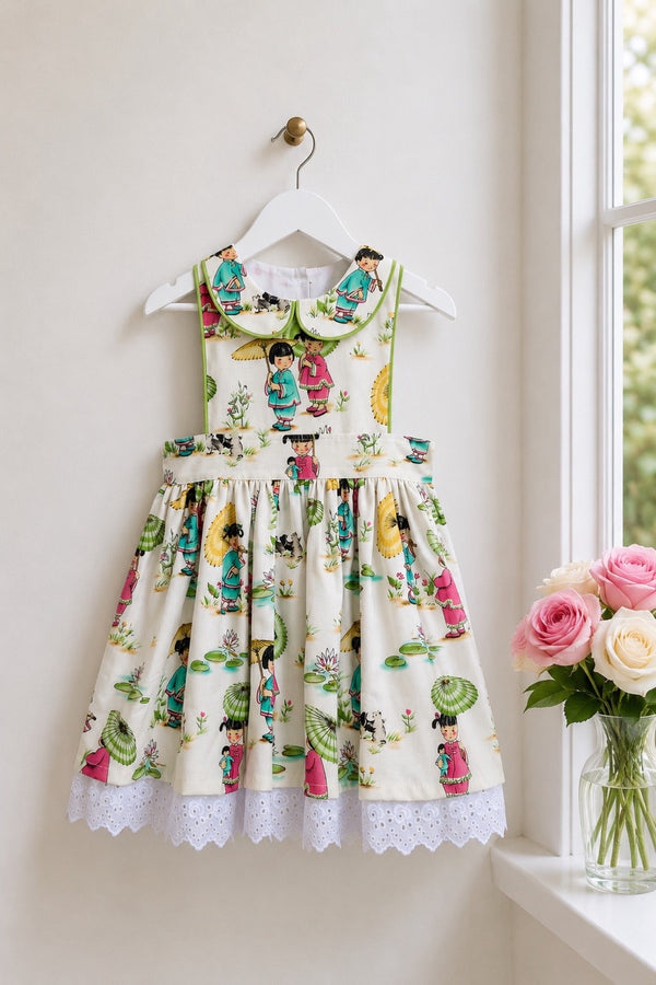 Monaco Dress
‘China Doll’ for Michael Miller
OOP, Rare
Sz 4