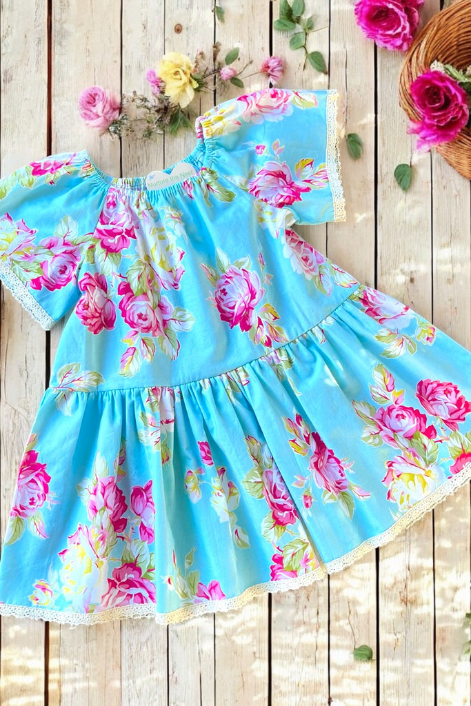 Vintage Seaside Dress | Sunshine Roses by Tanya Whelan | Sz 4