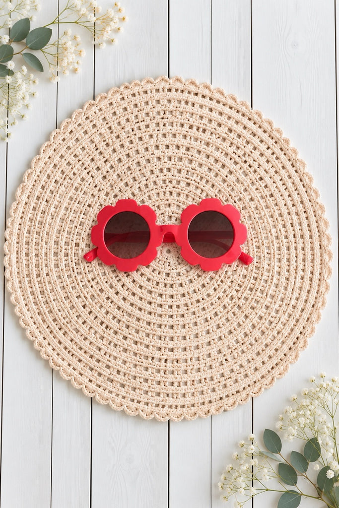 Kids Flower Sunnies ~ Red