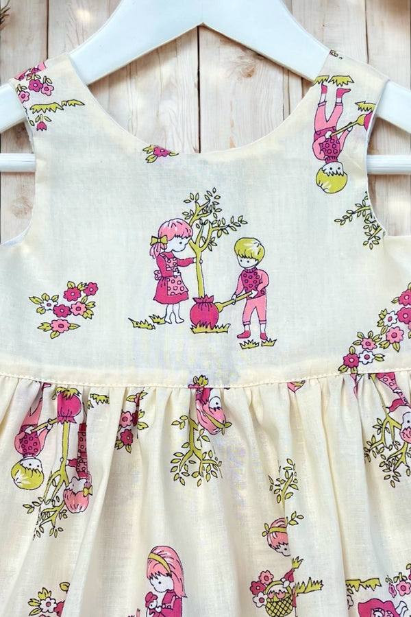 Romper Dress | Little Gardeners | Vintage Fabric | OOAK ~ Sz 0
