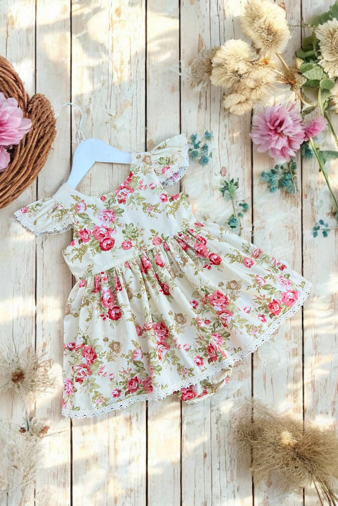 Romper Dress | Floral Grace | OOAK ~ Size 1