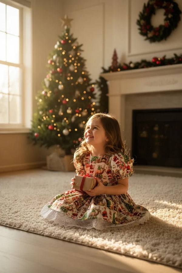 🎄Christmas 🎄
Anglaise Puff Sleeve Dress
‘Santa's List’ ~ Sz 2