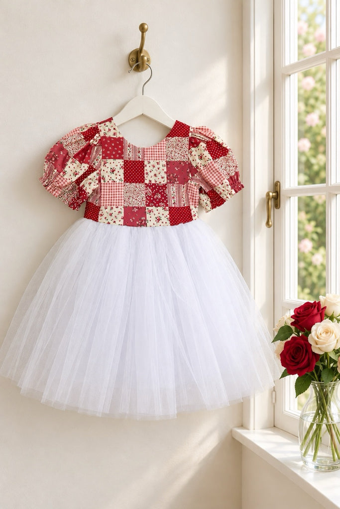 Princess Tulle Dress
‘Festive Patchwork’
OOAK ~ Sz 4