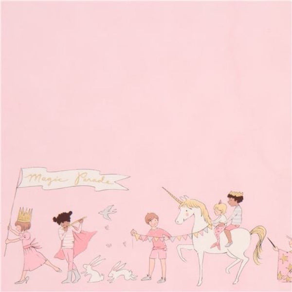 For Bess ~ Sz 4 | Avalon Dress ‘Magical Parade’ in pink with gold accents | From the’Magic’ Collection by Sarah Jane for Michael Miller | OOP, Rare