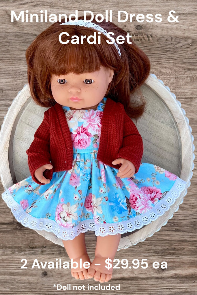 For Donna ~ Miniland Doll Clothing Set ~ Dress & Cardi