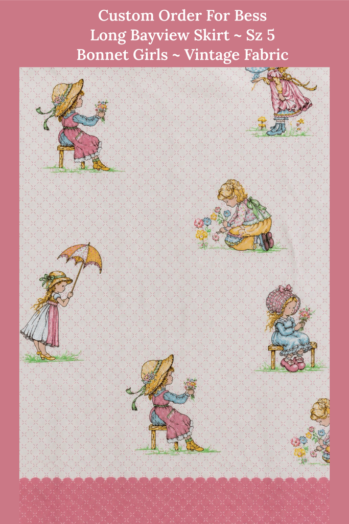 Custom Order For Bess | Long Bayview Skirt ~ Sz 5 | Bonnet Girls