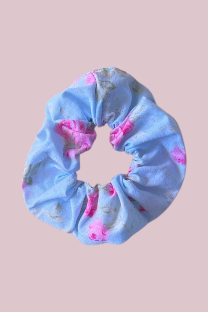 Scrunchie | Tanya Whelan ‘Slipper Roses’ in Sky