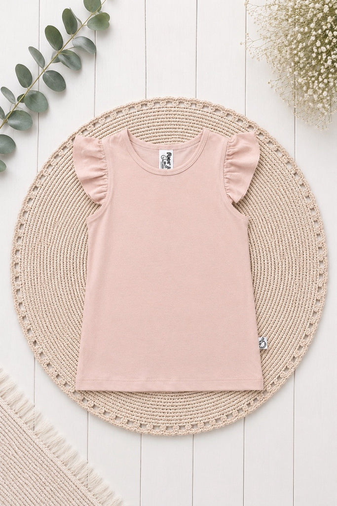 Flutter Tee | Dusty Pink | Bamboo/Cotton | Sz 2 to 12