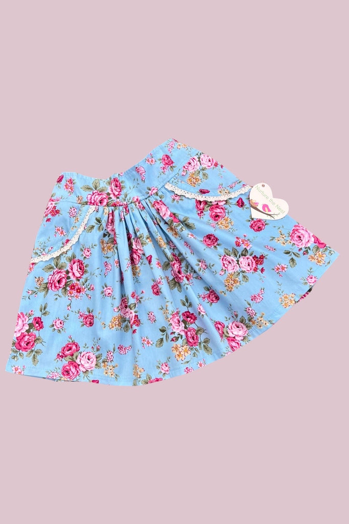 Pocket Skirt | Heavenly Bloom in Sky