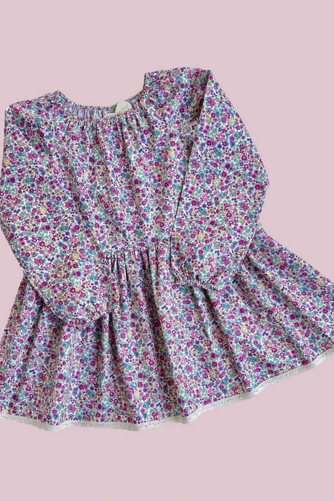 For Sarah Oliver | Long Sleeve Vintage Seaside Dress ~ Sz 14 | Nirvana