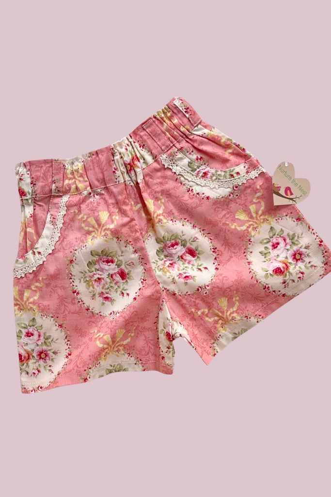 Pocket Shorts Sz 3 | Lecien ~ Rococo & Sweet in Peach