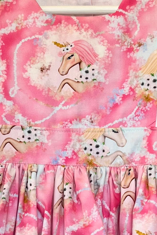 Avalon Dress ‘Pink Cloud Unicorns’ | OOAK ~ Sz 5