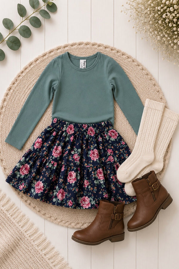 For Tracey ~ Sz 10 | Bayview Skirt ‘Roberta’ in Navy By Dizzy Daisy | OOP