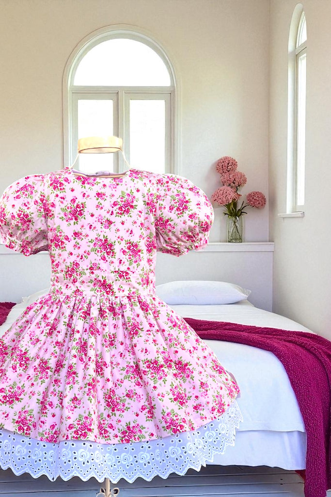 Puff Sleeve Anglaise Dress | ‘Briar Rose’ | Sz 3