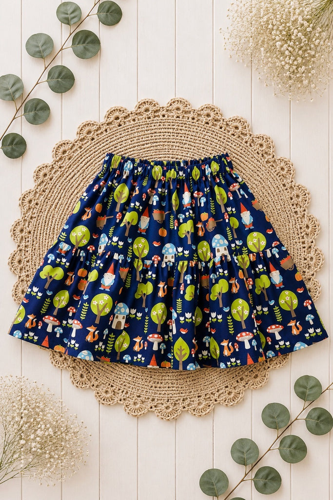 For Bess ~ Sz 10 | Bayview Skirt ‘Retro Forest', OOP