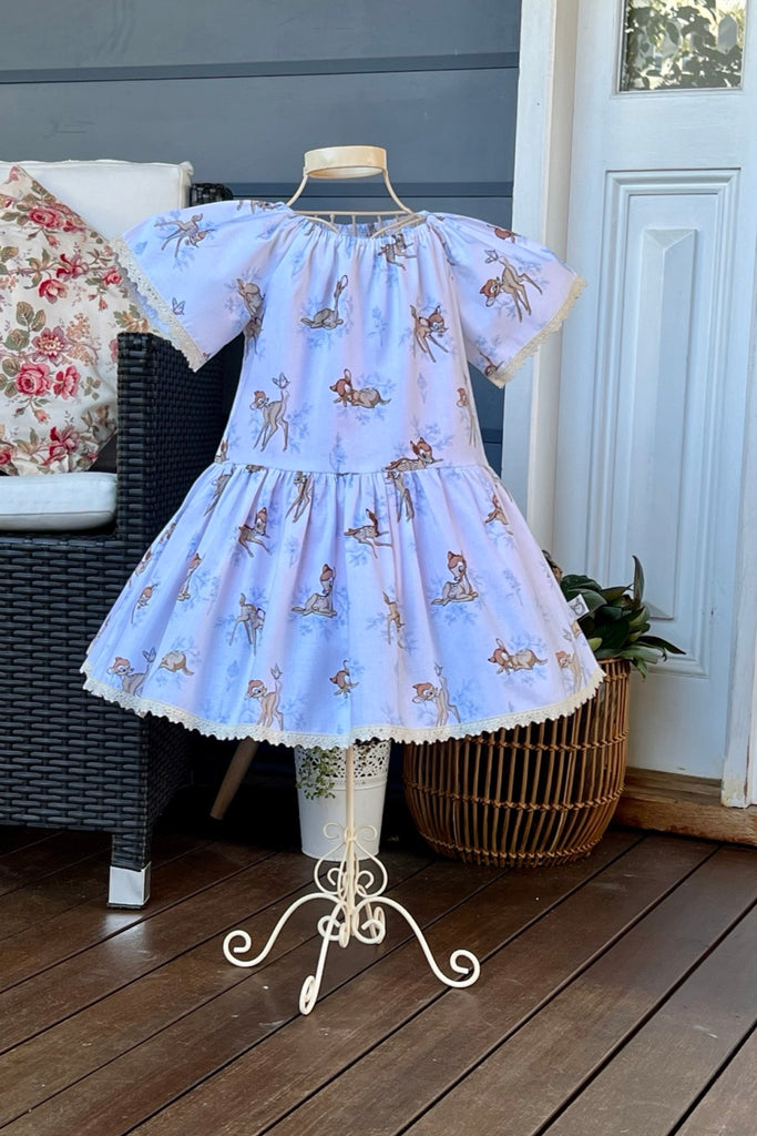 Vintage Seaside Dress | Bambi & Butterfly by Camelot Fabrics for Disney ~ Sz 5