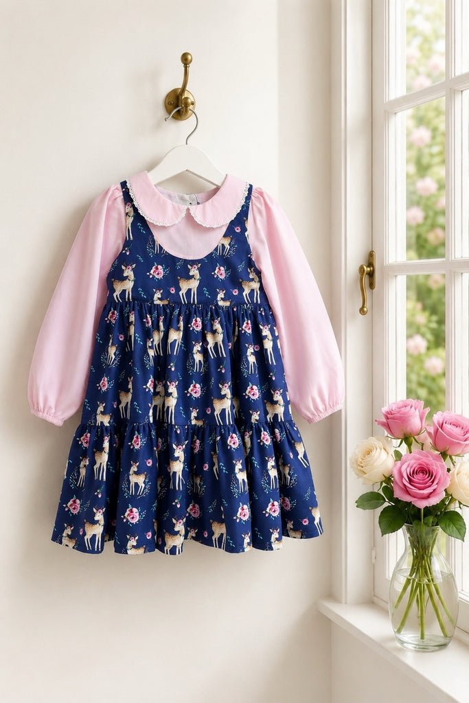 For Bess | Bayview Dress
‘Floral Deers' 
OOAK ~ Sz 5