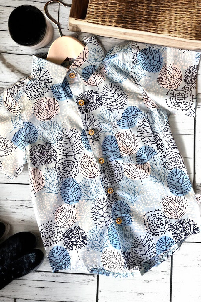 Button Shirt
'Beautiful Trees' 
By Cloud9
(Organic Cotton) | Sz 8