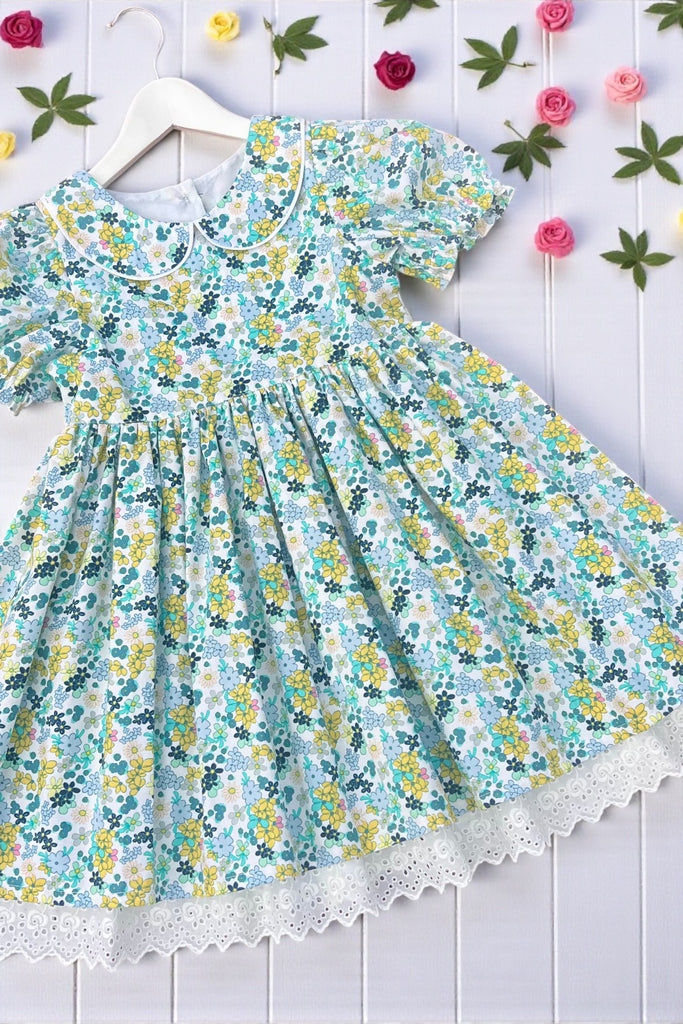 Rose Bay Anglaise Dress
‘Ladylike Green Tea’
From The Carnaby Collection 
By Pat Bravo
For Art Gallery Fabrics
OOAK ~ Sz 8