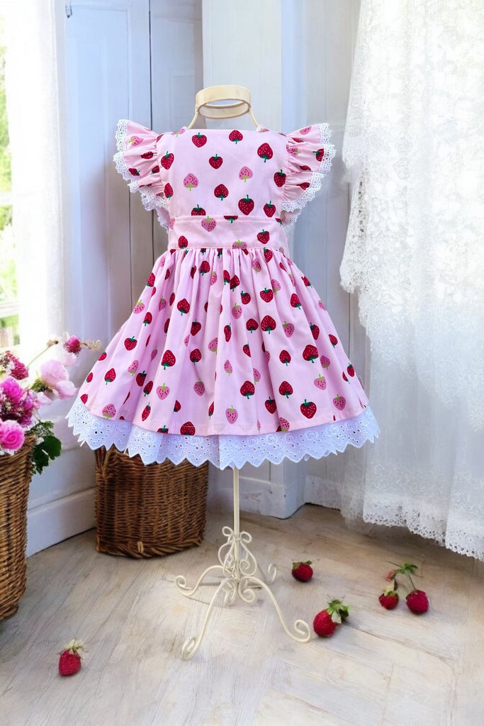 For Bianca ~ Sz 7 | Charlotte Emma Dress | Strawberry Lane in Pink | OOES