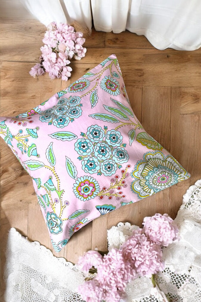 Cushion Cover | ‘Jardin’ 
| Leanika Collection 
By Dena Designs | Extremely Rare & Hard to Find Fabric | OOP & OOAK