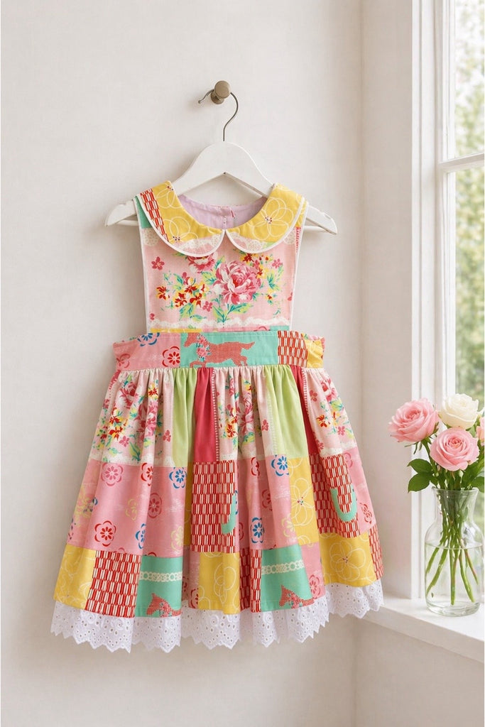 Monaco Dress
‘Storybook Patchwork’
OOAK ~ Sz 4