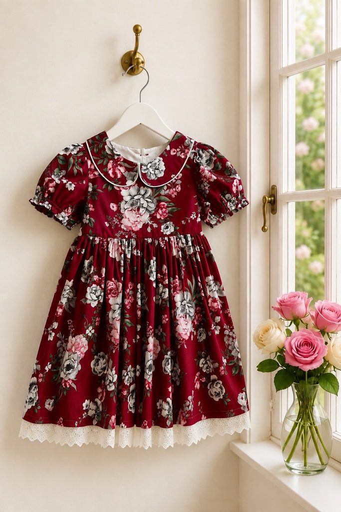 For Molly | 🎄Christmas 🎄
Rose Bay Anglaise 
‘Crimson Rose Garden’
OOAK ~ Sz 10