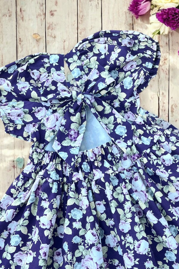 Bow Back Dress | Purple Symphony | OOES