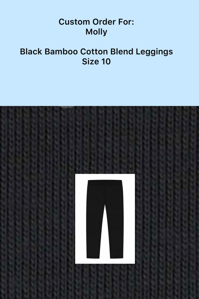 Custom Order For Molly | Black Bamboo Leggings | Sz 10