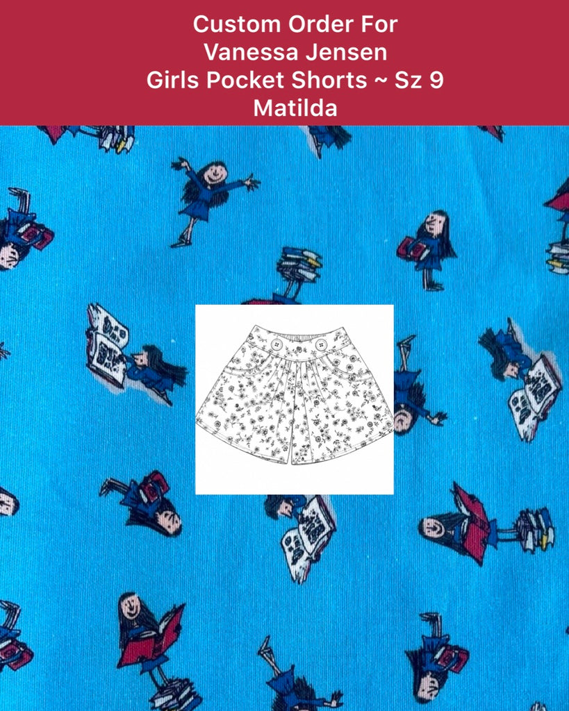 Custom Order For Vanessa Jensen | Girl’s Pocket Shorts ~ Sz 9 | Matilda
