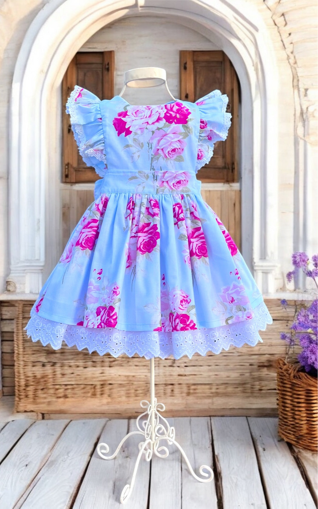 Charlotte Emma Dress | Slipper Roses in Blue by Tanya Whelan ~ Sz 2