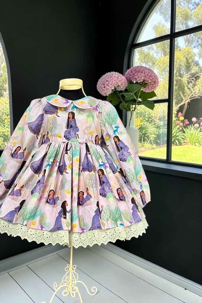 Long Sleeve Rose Bay Anglaise Dress | ‘Asha’ from ‘Wish’ | Sz 4, 5, 6