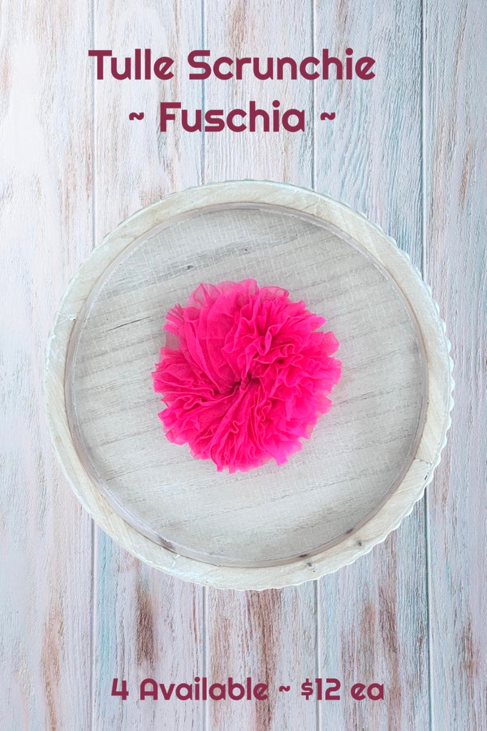 For Donna | Tulle Scrunchie ~ Fuschia