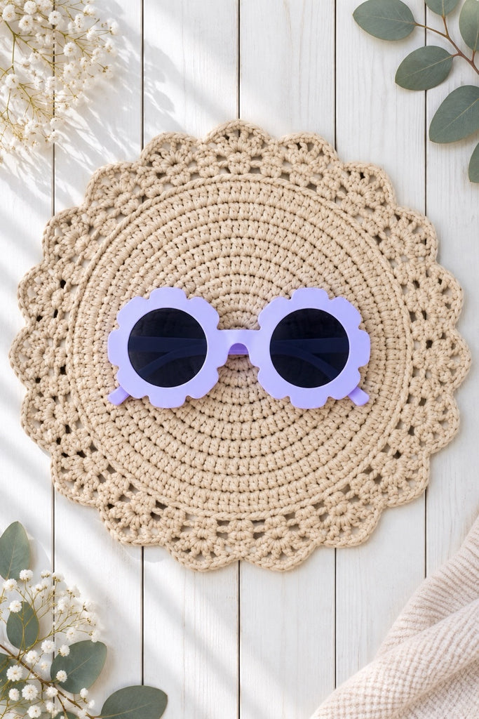 For Dee | Kids Flower Sunnies ~ Lavender  UV 400 Protection  Anti-Reflective  To fit children 5 to 12 yrs