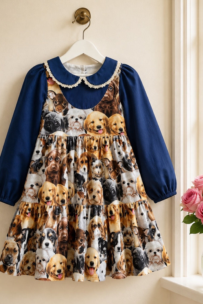 Bayview Dress
‘Dogs’ | From The Adorable Pets Collection by Elizabeth Studio | Sz 5,6,8